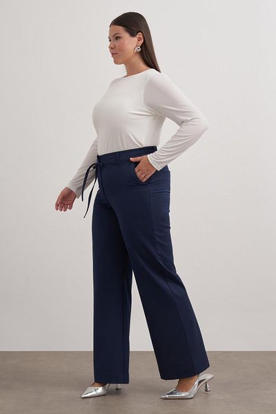 MYLİNE Wide Leg Trousers with Elastic Waist