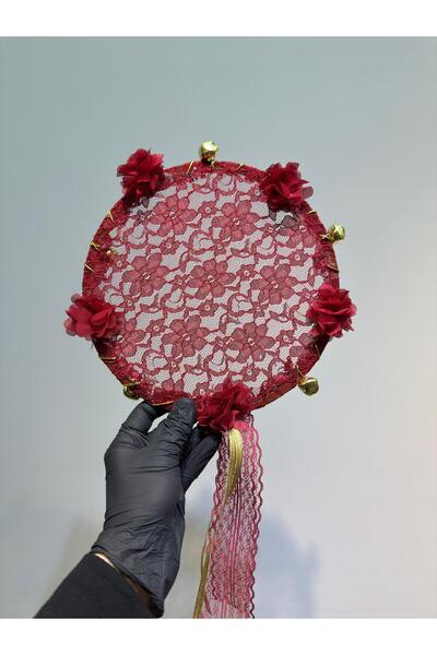 Nacargil Tekstil Dantel Motifli Nedime Tefi Kına,Düğün,Bride 1 Adet