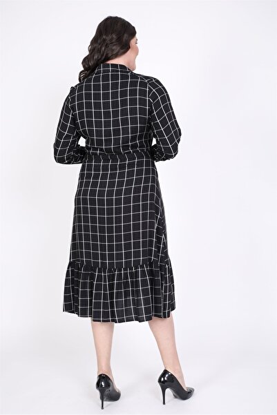 MYLİNE Φόρεμα πουκάμισο με βολάν στη φούστα