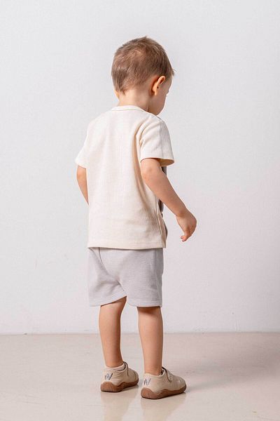 bombe Baby Kids Natural Cotton 2-Piece Shorts Set Trend Fashion Bottom Top Set