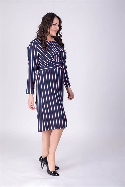 MYLİNE Rochie cu dungi cu detaliu de legare