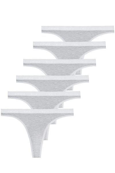 BEGATEKS Cotton Thong Women's Panties 6 Pack