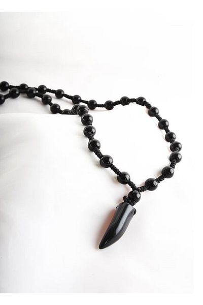 Bundeba Ivory Necklace Ivory Design String Beaded Unisex Necklace