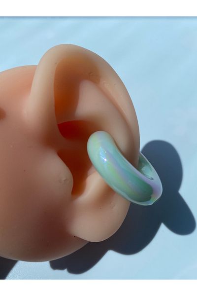 kurukafagift Compression Earcuff Oversized Colorful Lightweight Model Cartilage Earrings