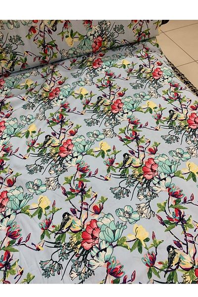 Evimmis Ύφασμα με σχέδιο Lycra Dacron Poplin (Πλάτος: 130 cm) Φόρεμα Φούστα Πουκάμισο