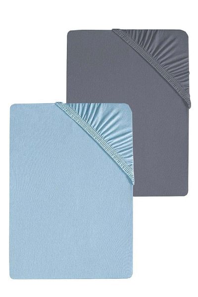COTENCONCEPT 2 Plain Cotton Single Sheets 120 X 200 X 30 cm Elastic Combed Cotton Sheets