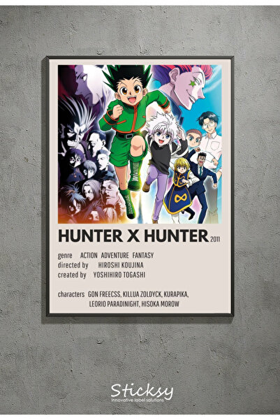 Sticksy Hunter x Hunter Poster , Çerçevesiz Duvar Posteri Kalın Kağıt Afiş Anime