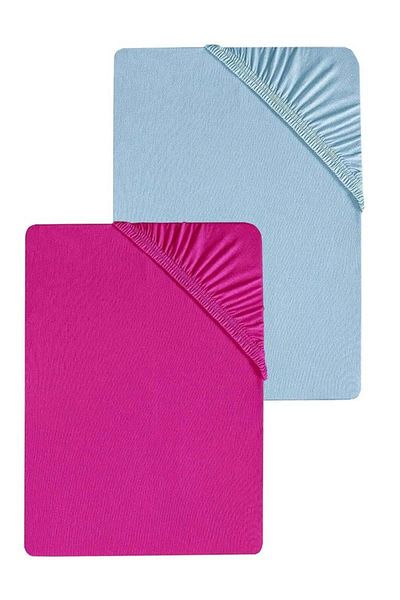 COTENCONCEPT 2 Plain Cotton Single Sheets 120 X 200 X 30 cm Elastic Combed Cotton Sheets