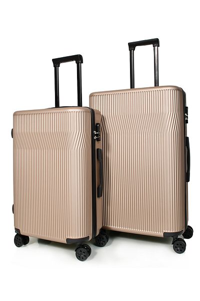 MORANO Waves Durable Lightweight 4 Wheel Spinner Luggage Set with Built-in Lock (Set of 3)