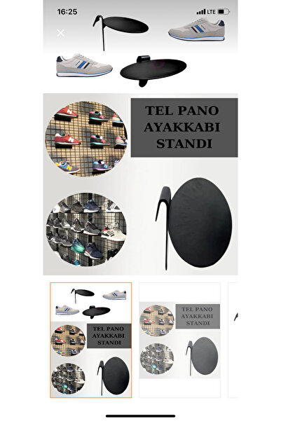 Aslan 10 ADET Tel Panoya Geçme METAL Ayakkabı Standı,Ayakkabı Teşhir Standı,A...