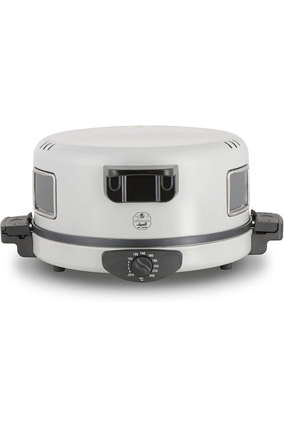ALSAIF Electric Bread Maker With Non-stick Cooking Surface And Temperature Control, 30cm, 1600w, Light Grey