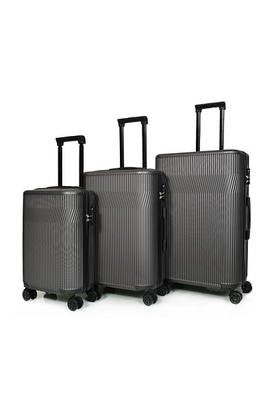 MORANO Waves Durable Lightweight 4 Wheel Spinner Luggage Set with Built-in Lock (Set of 3)