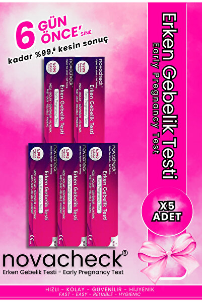 NOVACHECK Erken gebelik Testi %99.9 Kesin Sonuç - 5 adet