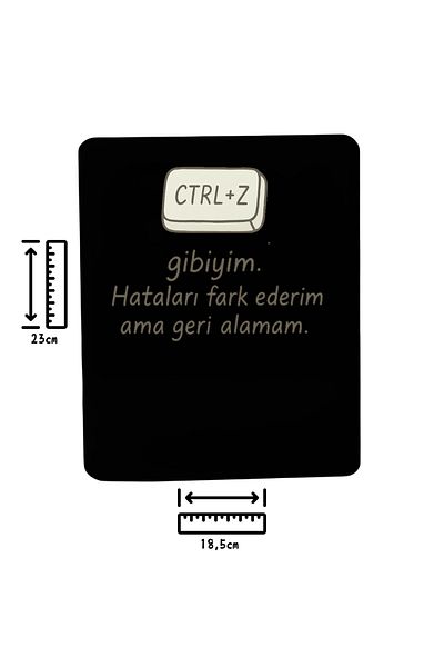 IVART لوحة ماوس مستطيلة مع مسند معصمه مطبوع أنا أتكلم مثل CTRL-Z أنا أدرك أخطائي