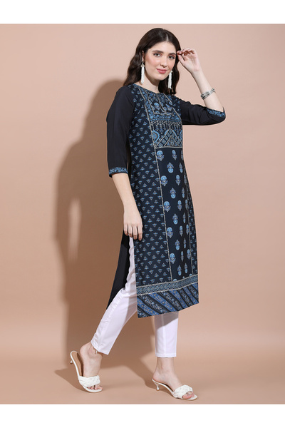 Vishudh By Styli Ethnic Motifs Printed Thread Work Kurta