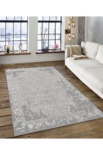 Dijidekor Shine M(136) Covor decorativ digital cu imprimeu gri, fără franjuri...