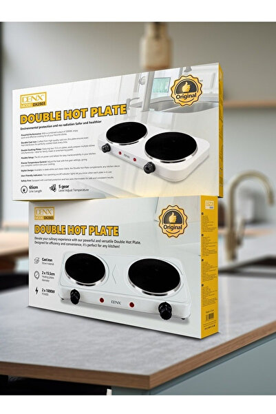 Denx Electric Stove – Durable Non-Stick Hot Plate with Overheat Protection, Easy Clean Surface