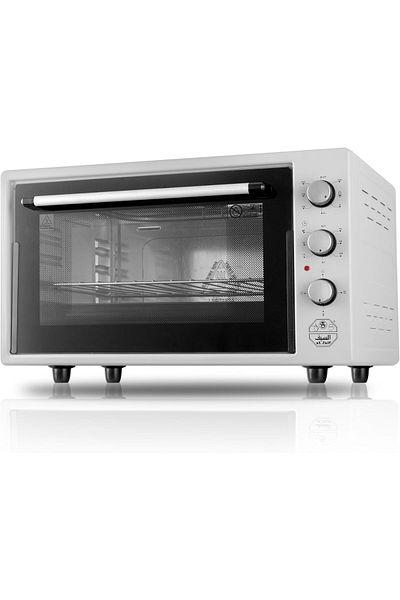 ALSAIF Electric Escada Oven, Double Glass Door With A Control Handle And An Inner Lamp, 50l, 1500w, Gray