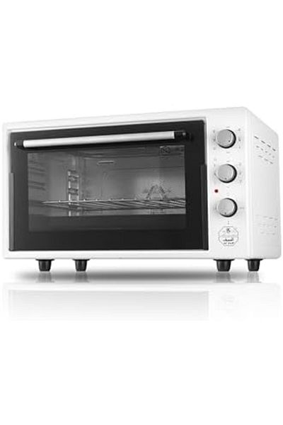 ALSAIF Electric Escada Oven, Double Glass Door With A Control Handle And An Inner Lamp, 50l, 1500w, White