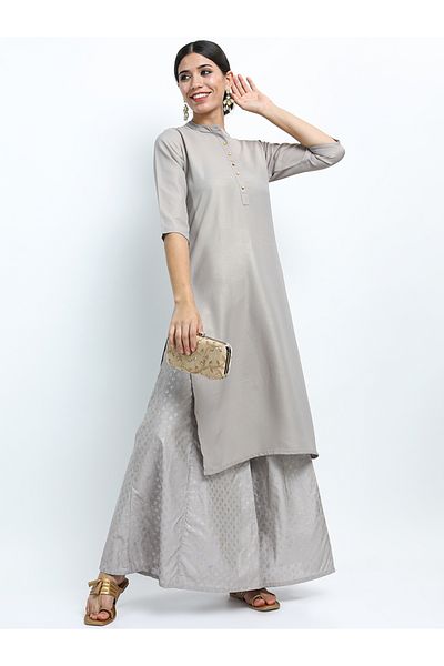 Vishudh By Styli كورتا رمادية نسائية