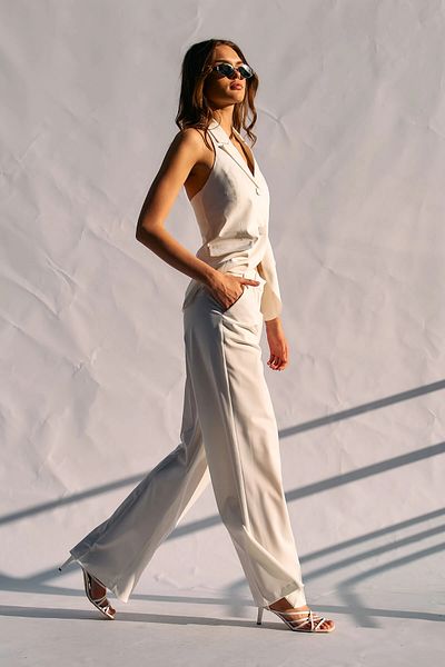 Womengrom Lefon Women's Single Pleated Palazzo Trousers