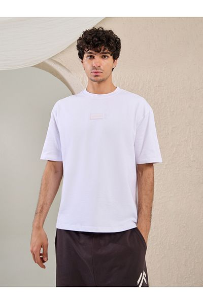 Styli Oversized Silicon Badge Detail Terry T-Shirt