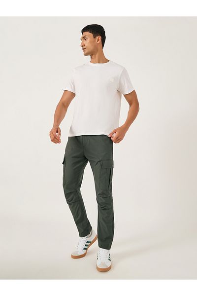 Fort Collins By Styli Men Solid Straight Leg Cargo Pants