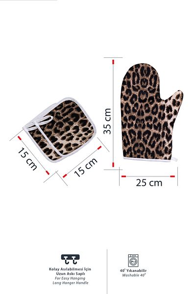 Morlay 3-Piece Oven Mitts and Pot Holders Kitchen Set / 220 Degree Heat Resistant