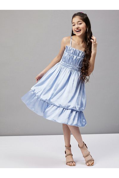 Stylo Bug By Styli Solid Strappy Layered A-Line Dress