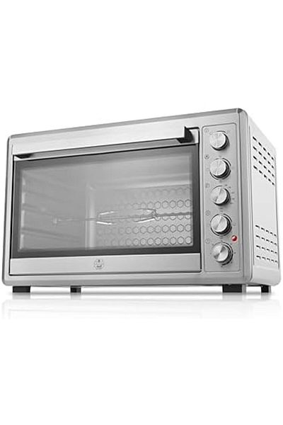 ALSAIF Electric Hummer Pro Oven Double Glass Door With Control Handle And Interior Lamp, 100l 2800w, Silver