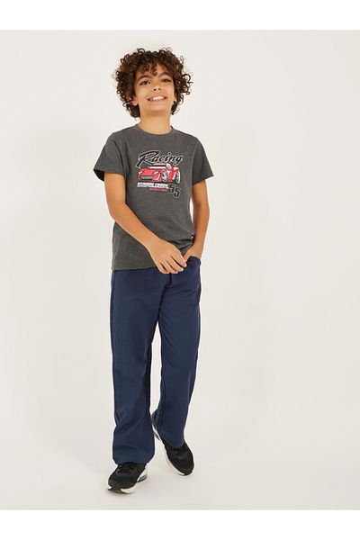 Styli Solid Drawstring Waist Relaxed Pants