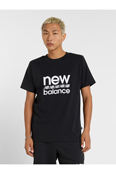 New Balance تي شيرت بطبعة شعار ورقبة دائرية