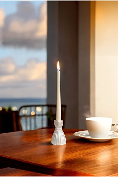 Evremly Home Dekoratif Sedefli Beton Şamdan Mumluk