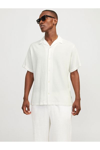 Jack & Jones Solid Resort Collar Regular Fit Shirt