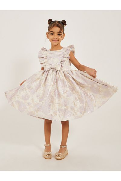 Styli Ruffled Detail Bow Detail Sleeveless Dress