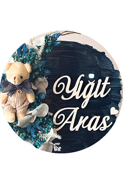 ÇUKUROVA ÜTÜ Kişiye Özel Isimlik Kapı Süsü Hoşgeldin Bebek Çocuk Odası 101