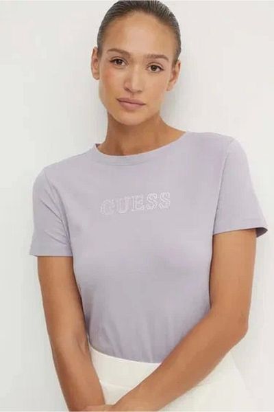 Guess Women's Purple Briana Short Sleeve T-Shirt