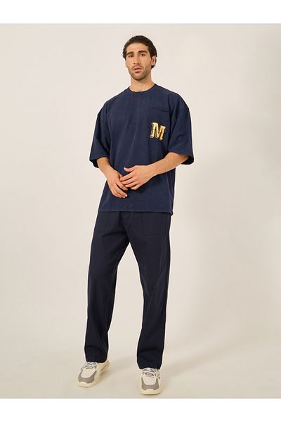 Styli Minimal Print Pocket Acid Washed Boxy T-Shirt