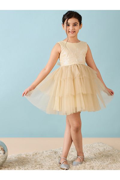 Stylo Bug By Styli Embellished Layered A-Line Dress