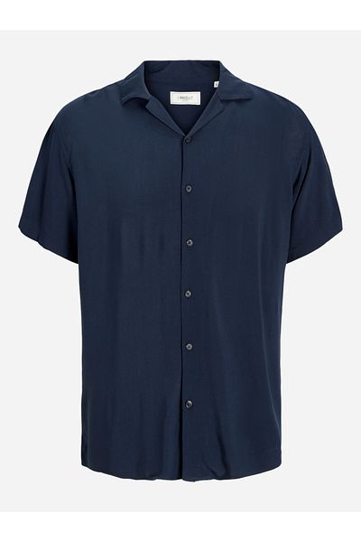 Produkt By Styli Solid Resort Collar Short Sleeve Shirt