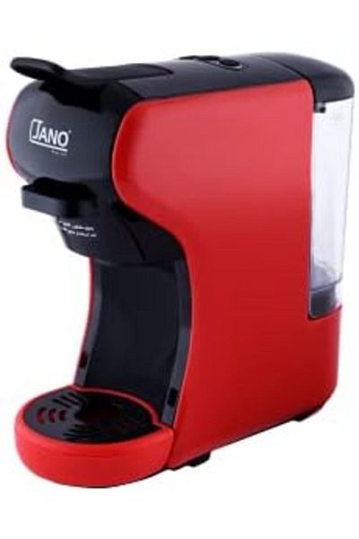 JANO Electric 3-in-1 Coffee Maker for Professional Brewing by Al Saif, 19 Bar, 1450 Watts, Red, Black, E0