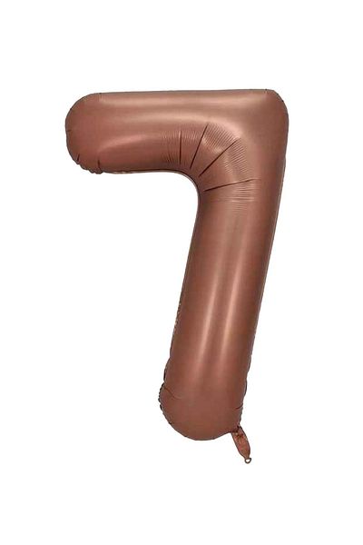 Patladı Gitti 7 Number Caramel Foil Balloon 34 Inch 76-82 cm