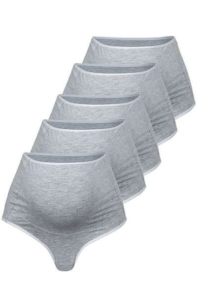 BEGATEKS Maternity Panties Flexible High Waist Cotton Comfort Pack of 5