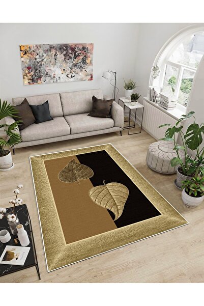 Dijidekor Shine M(84) Brown Fringeless Non-Slip Based Digital cu imprimeu Cov...