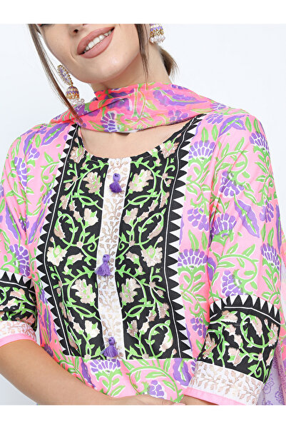 Vishudh By Styli Women Multicolor Printed Kurta Set