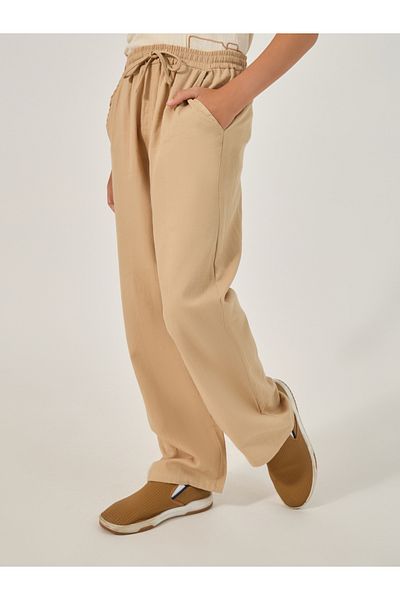 Styli Relaxed Fit Linen Pants with Drawstring