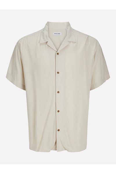 Jack & Jones Solid Resort Collar Short Sleeve Shirt