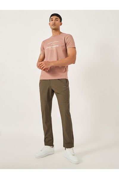 Fort Collins By Styli Men Solid Drawstring Waist Regular Fit Pants
