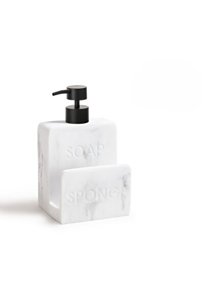 Suo Home موزع صابون سائل بنمط الرخام البوليمر - موزع حمام عصري مع مضخة، تصميم أنيق بمظهر الرخام