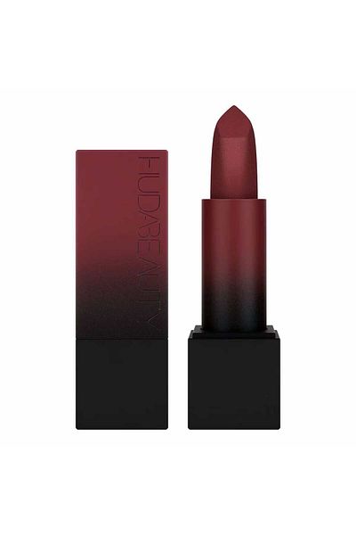 Huda Beauty Power Bullet Matte Lipstick LADIES NIGHT - A badass, bold burgundy (warm toned)